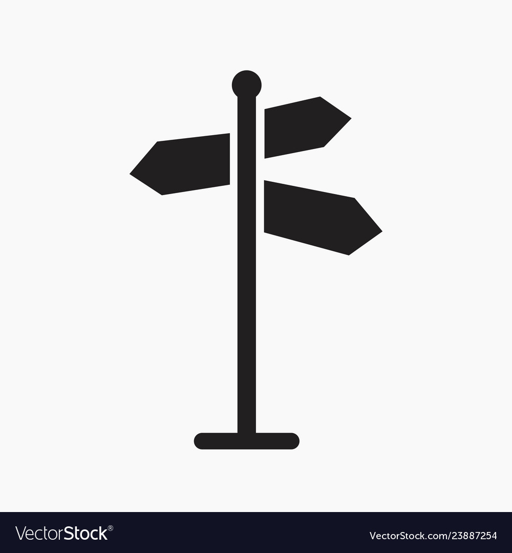 Signpost Icon - Directional Guide
