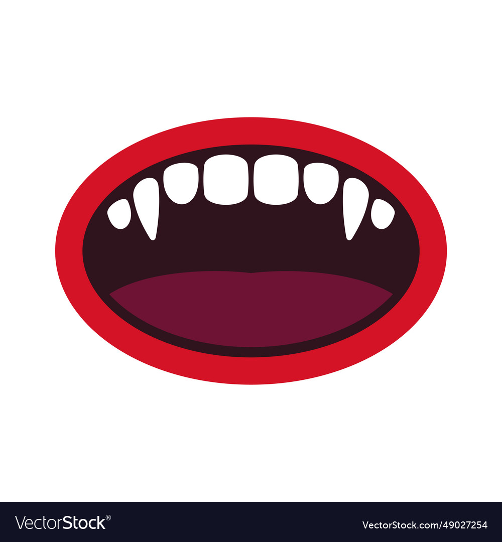 Smile Of Vampire On White Background Royalty Free Vector