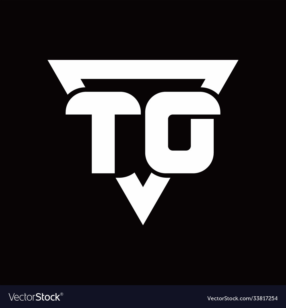 Td logo monogram with triangle shape rounded