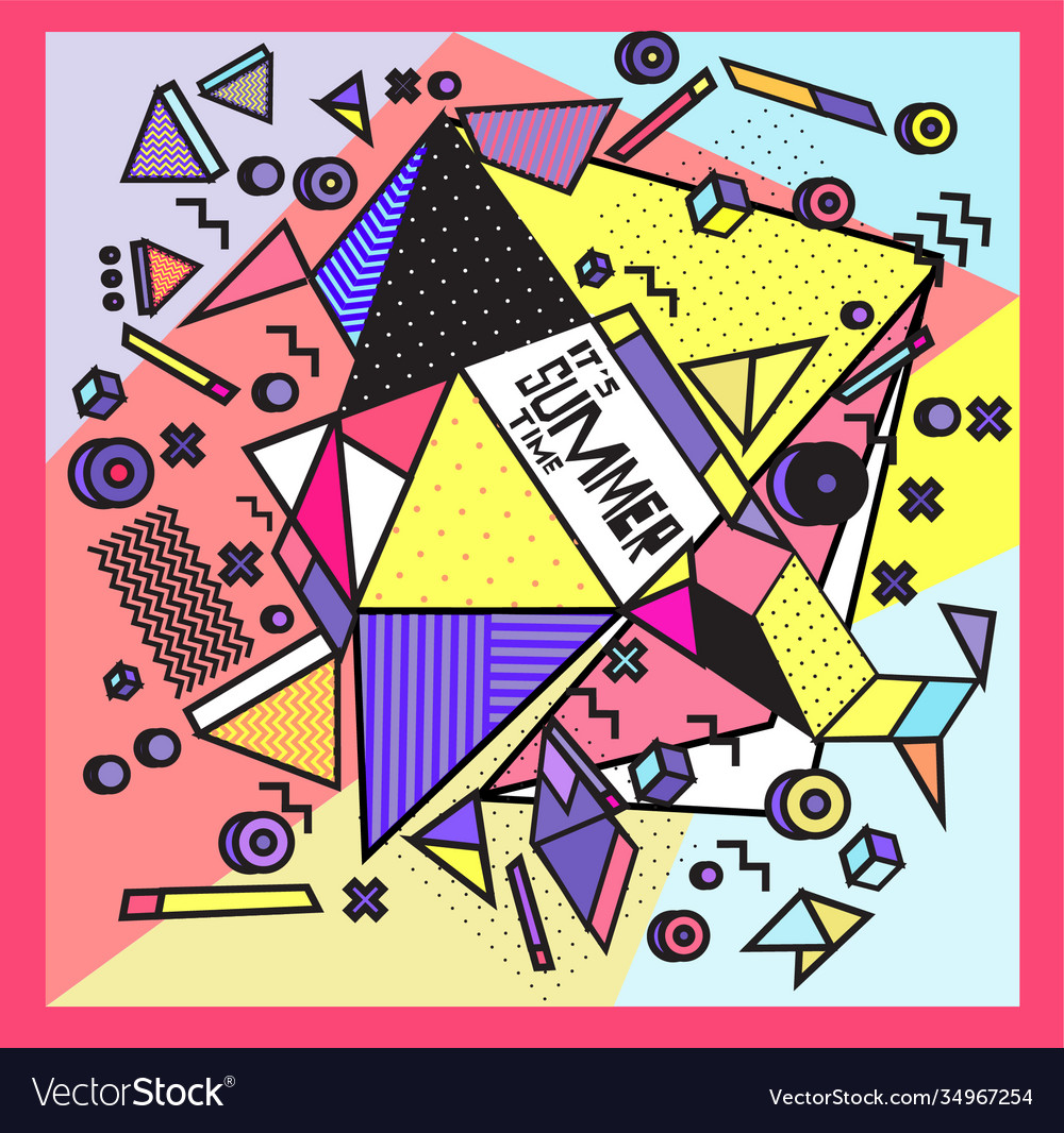 Triangle geometric forms for summer design event