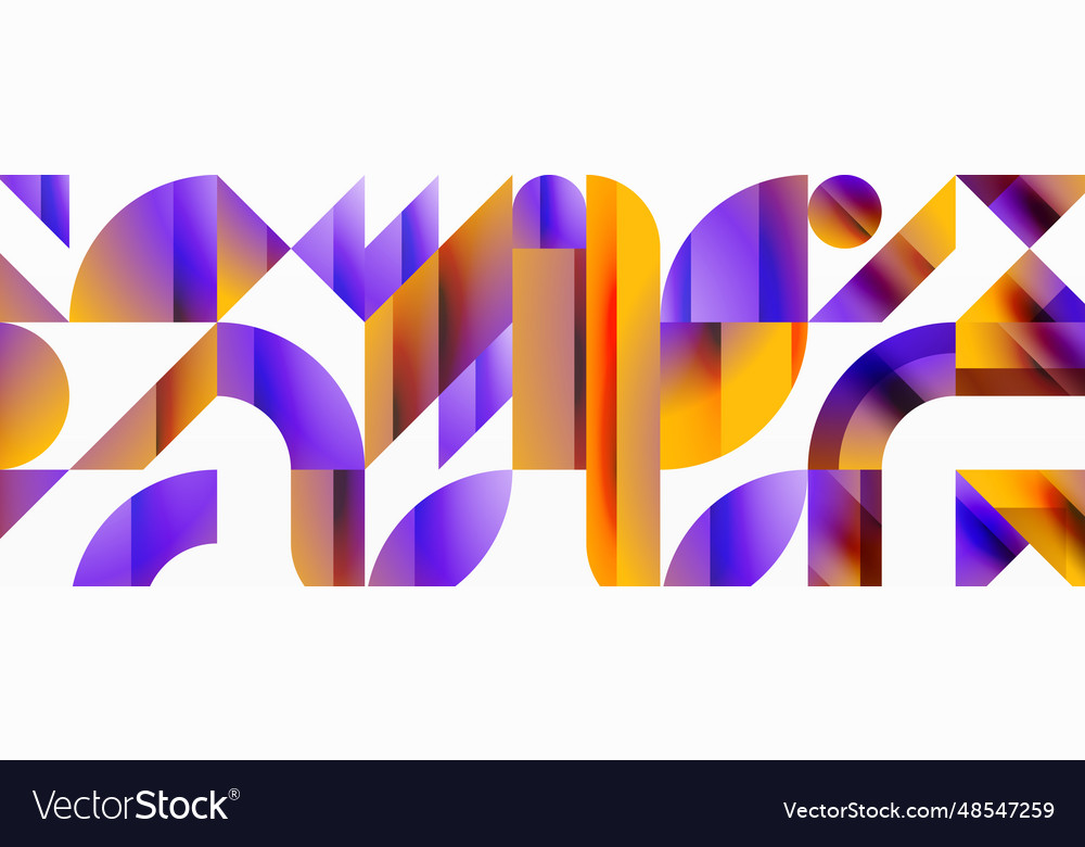 Assorted geometric shapes unite in a minimalistic