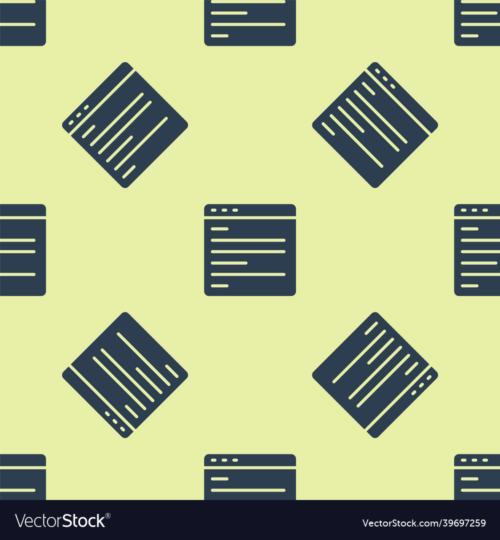 Blue computer api interface icon isolated seamless vector image Blue computer api interface icon isolated seamless