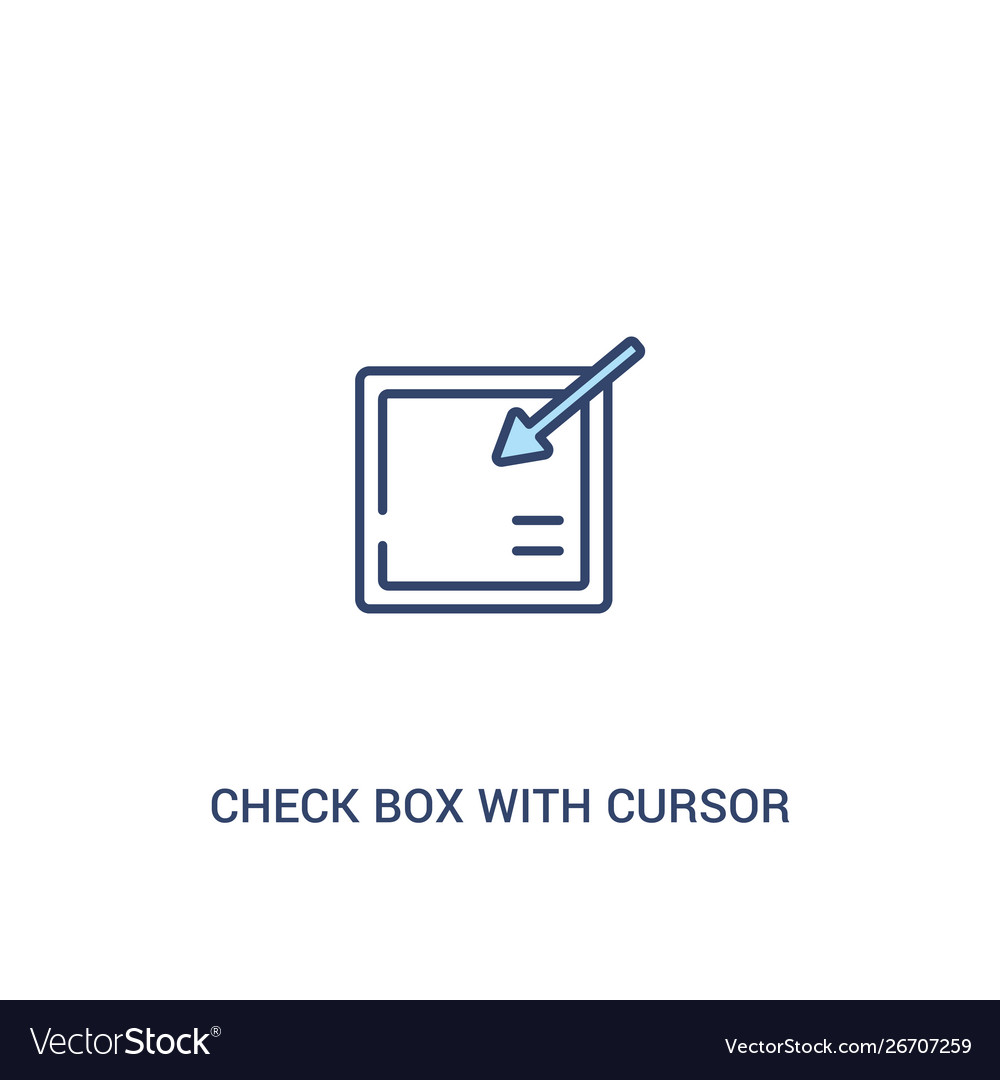 Check box with cursor concept 2 colored icon