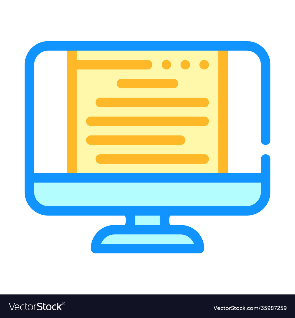 Document operating system color icon vector image Document operating system color icon