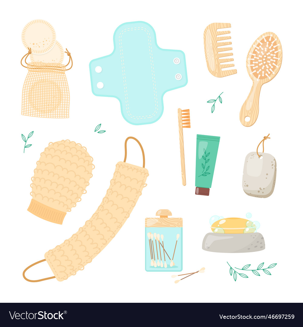 Eco Badezimmer Essentials Cartoon