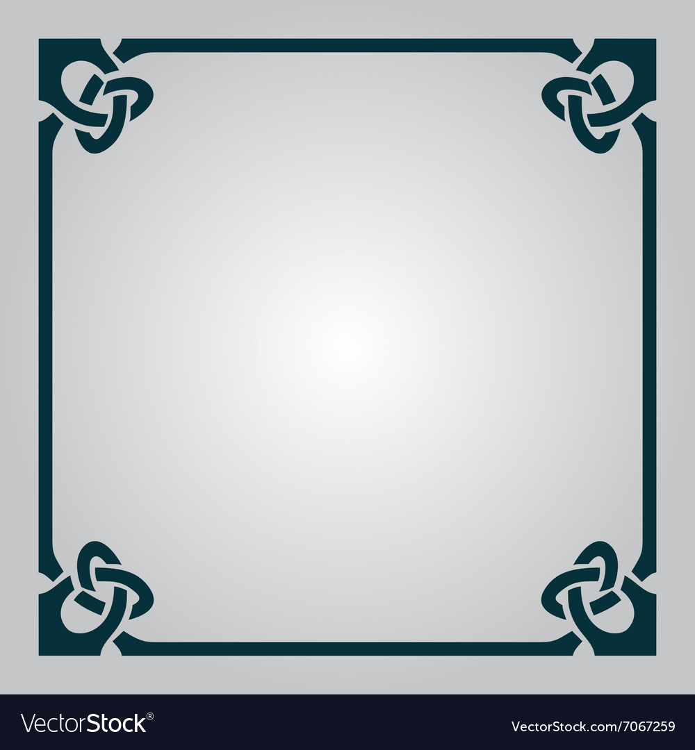 Elegant Celtic frame Royalty Free Vector Image