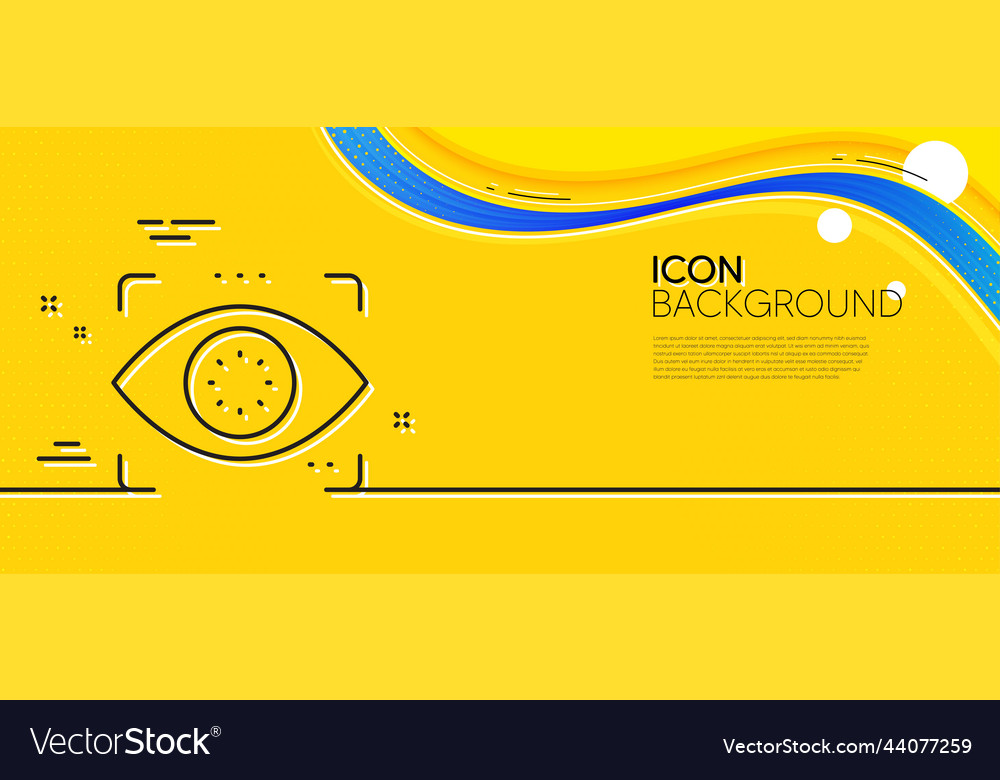 Eye detect line icon retina scan sign minimal vector image Eye detect line icon retina scan sign minimal