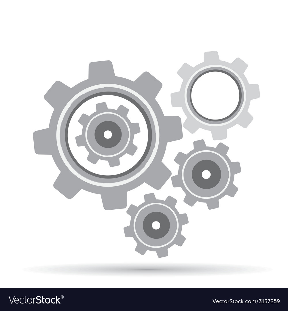 Gears design over white background