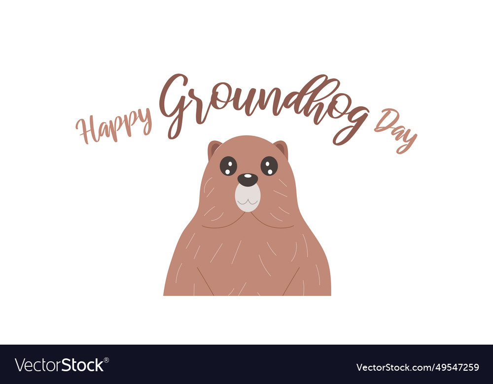 Happy Groundhog Day February Holiday Concept Vector Image