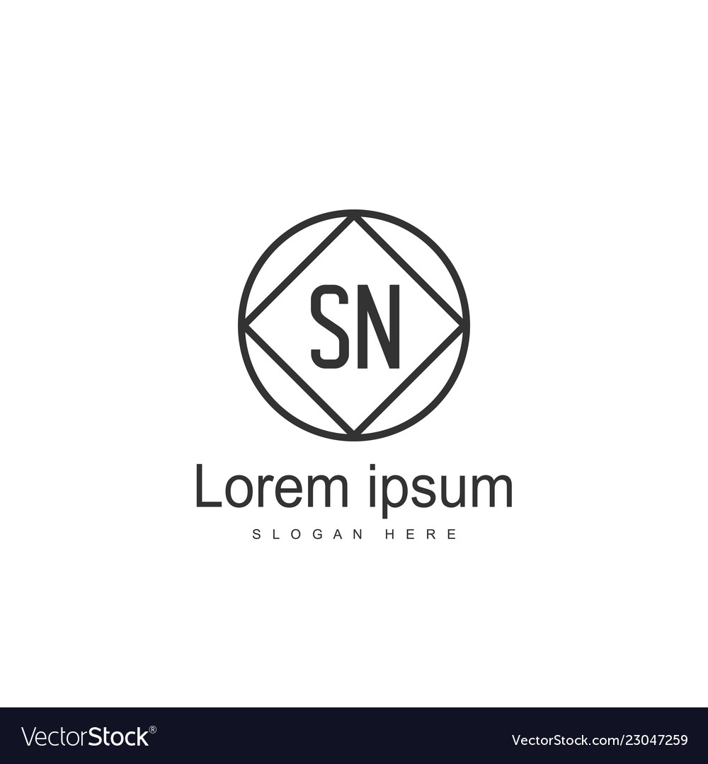 Initial letter sn logo template minimalist