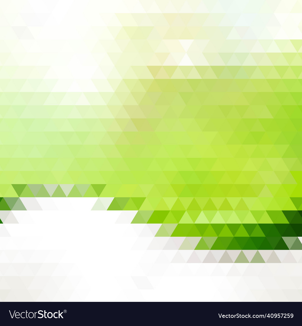 Light green abstract triangular template vector image Light green abstract triangular template