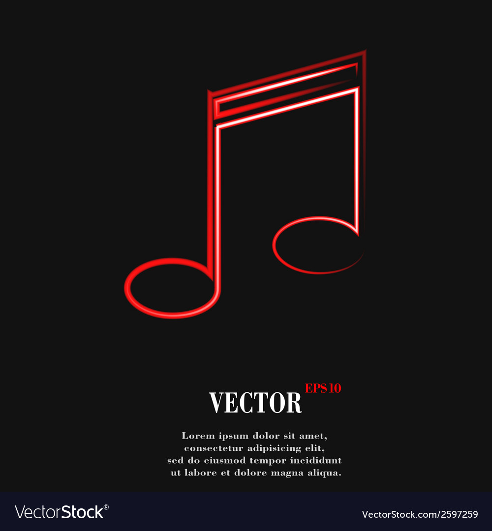Music elements notes web icon flat design