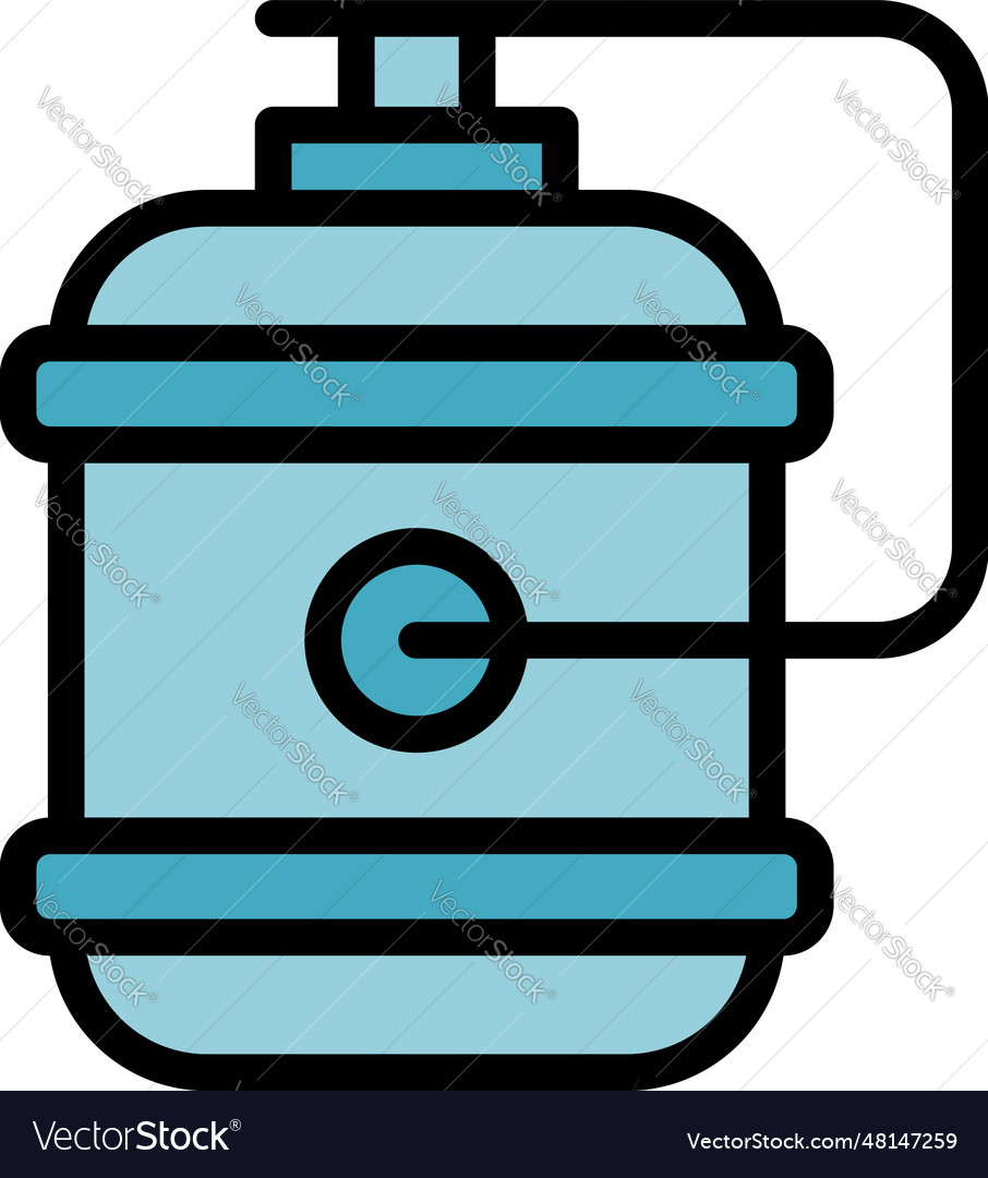 Tank filter icon flat Royalty Free Vector Image