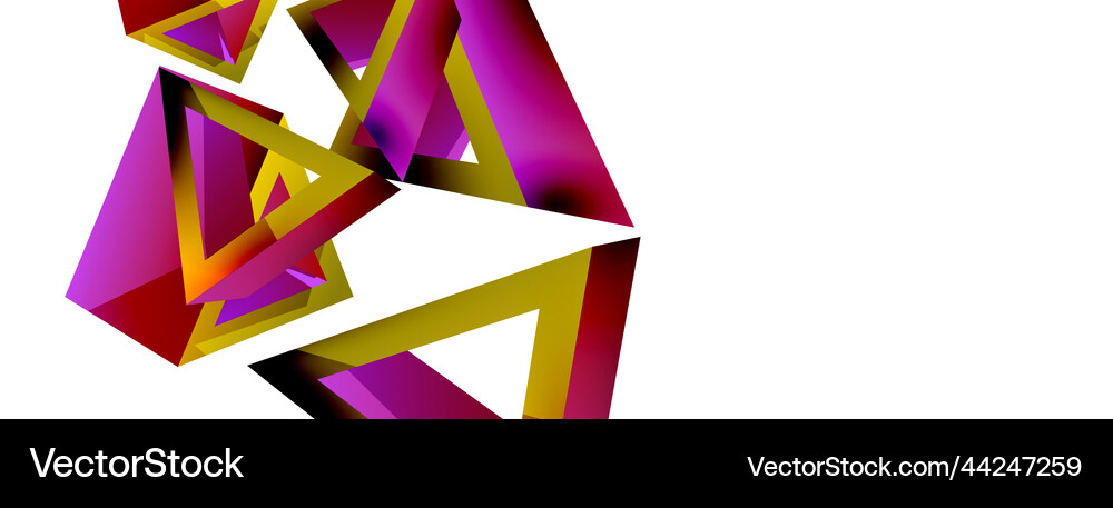 Triangle abstract background 3d basic Royalty Free Vector