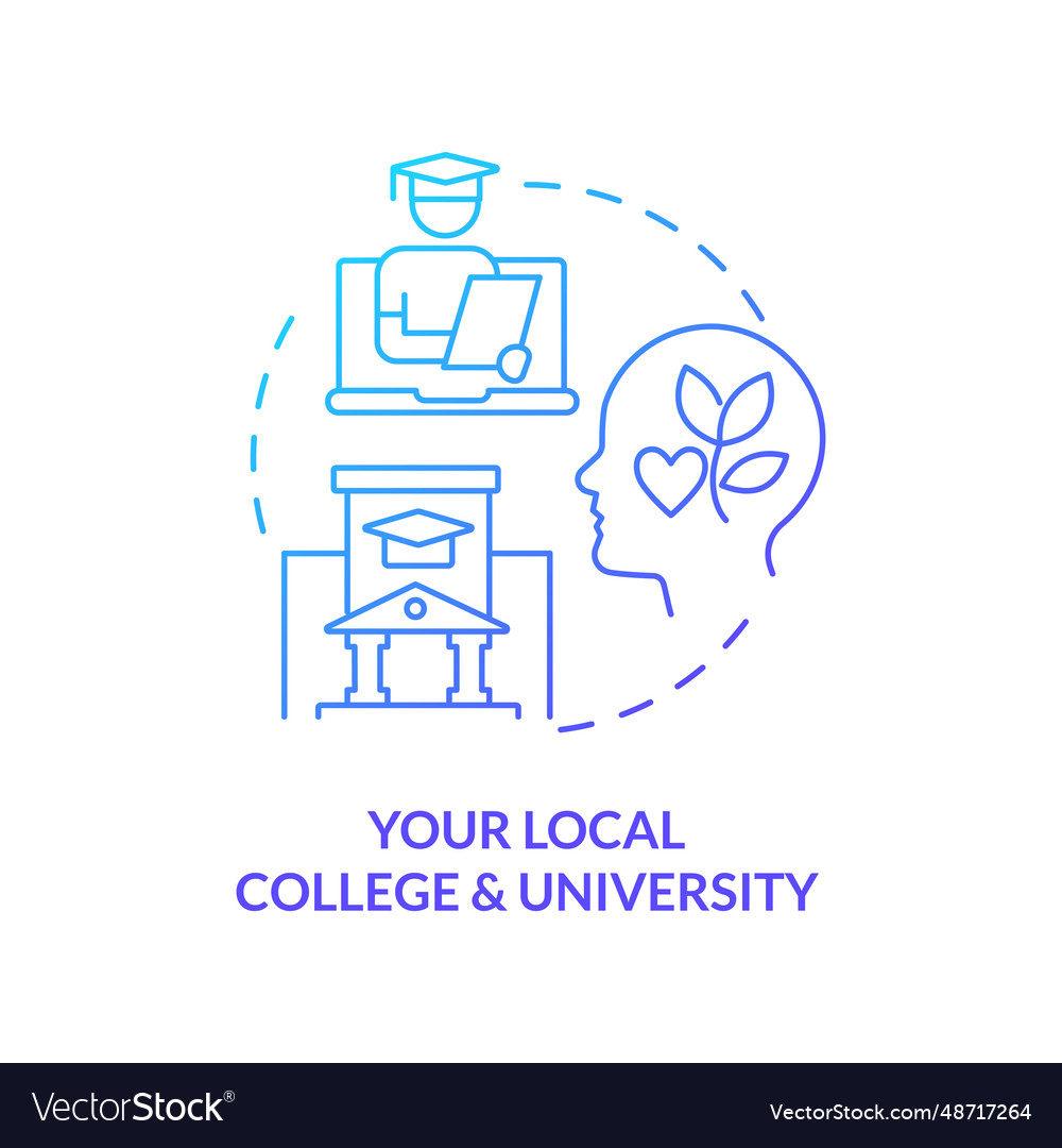 2d your local college and university linear icon