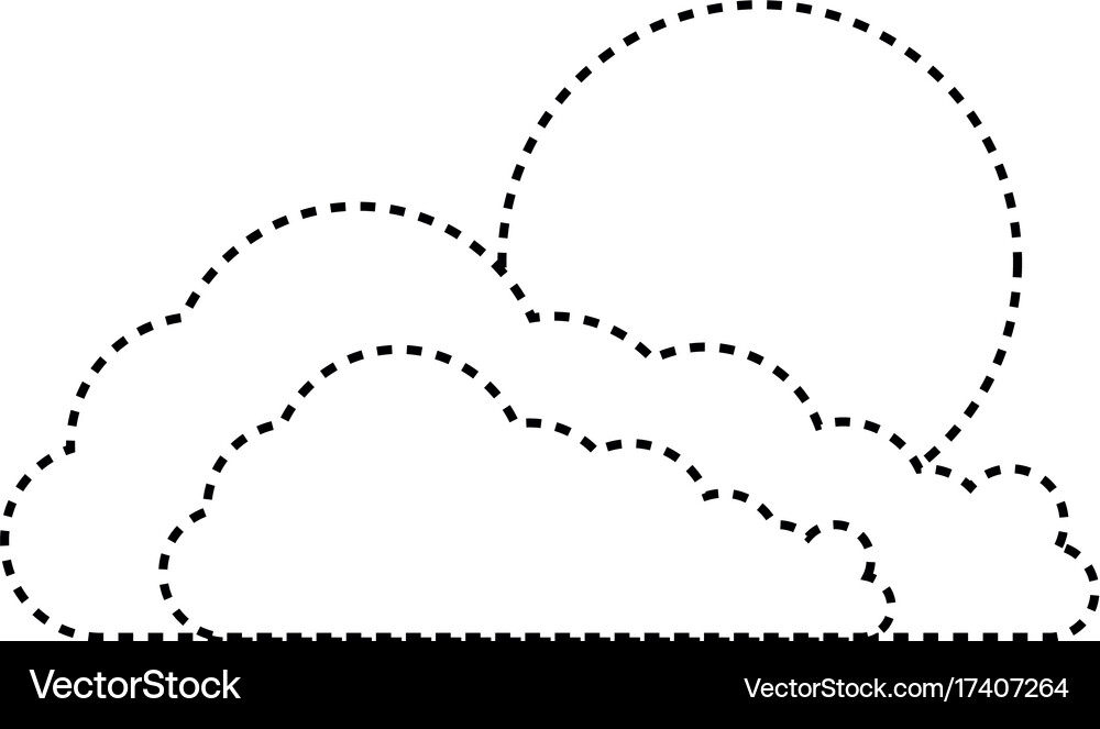 Clouds sky with sun Royalty Free Vector Image - VectorStock