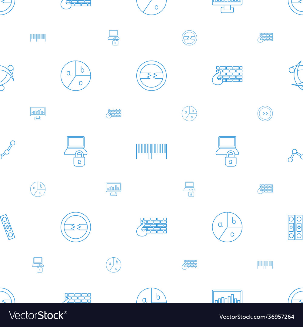 Data icons pattern seamless white background