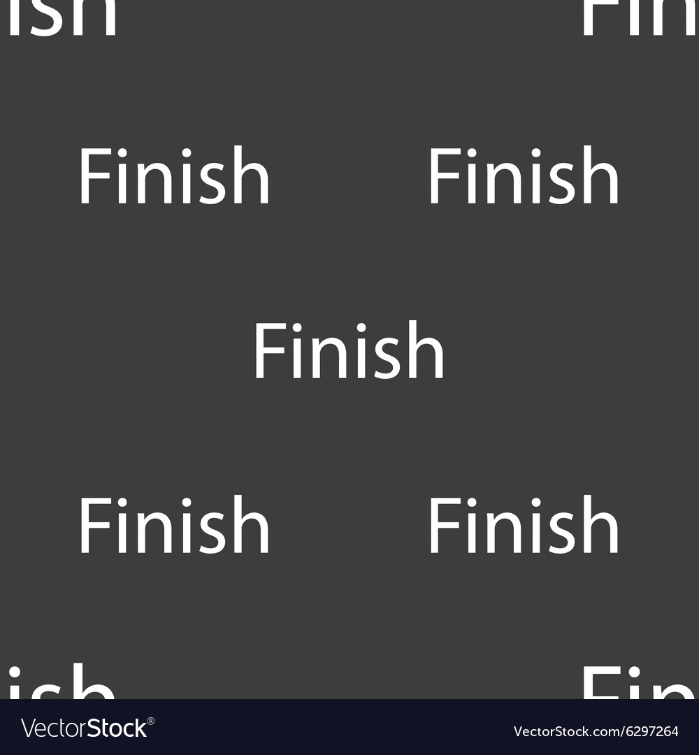 Finish sign icon power button seamless pattern