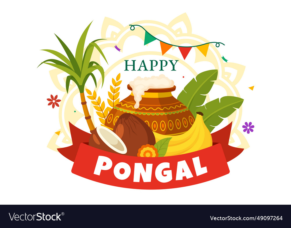 Happy pongal of traditional tamil nadu india