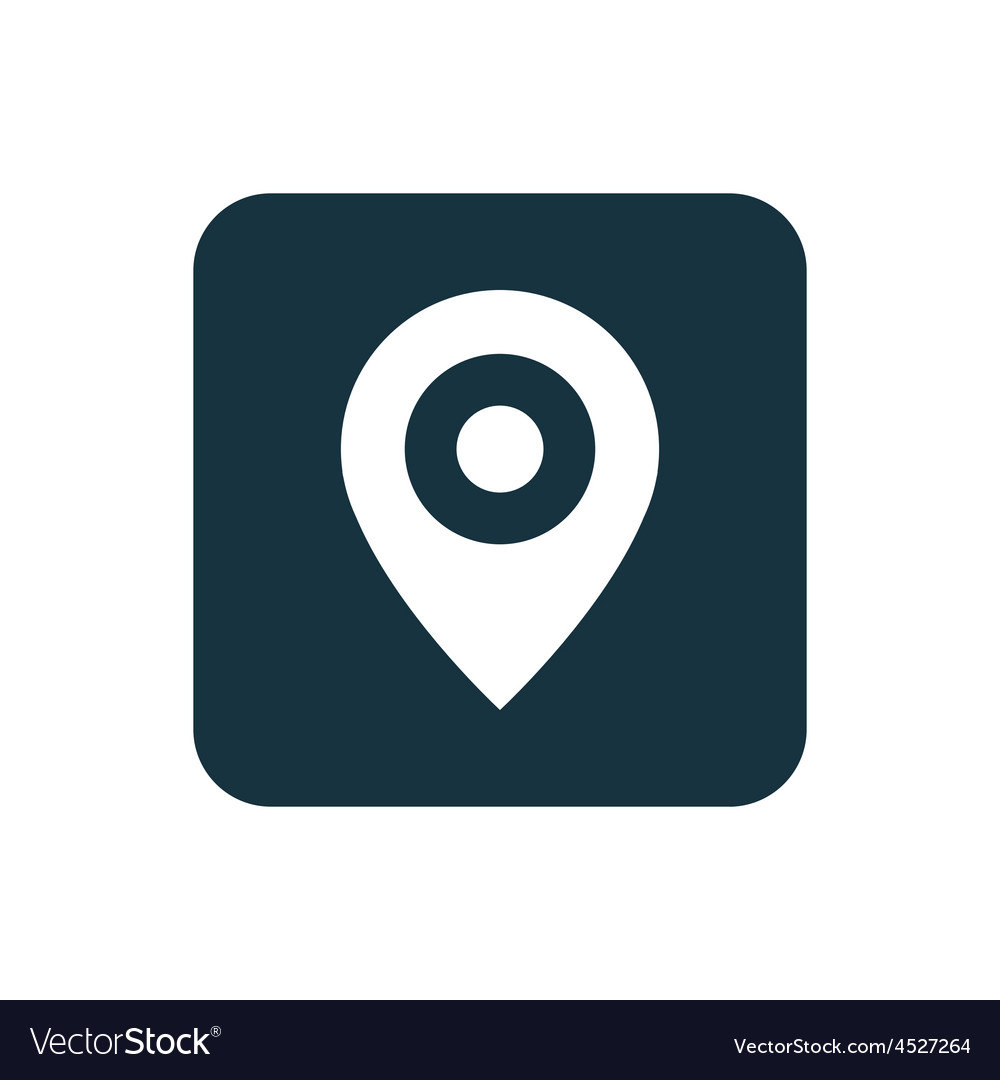 Map pin icon rounded squares button