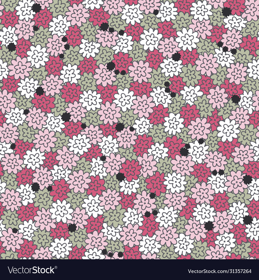 Nature pattern in pink and green