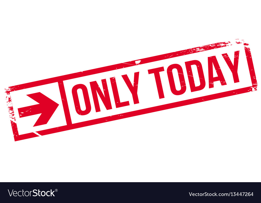 Only today rubber stamp Royalty Free Vector Image