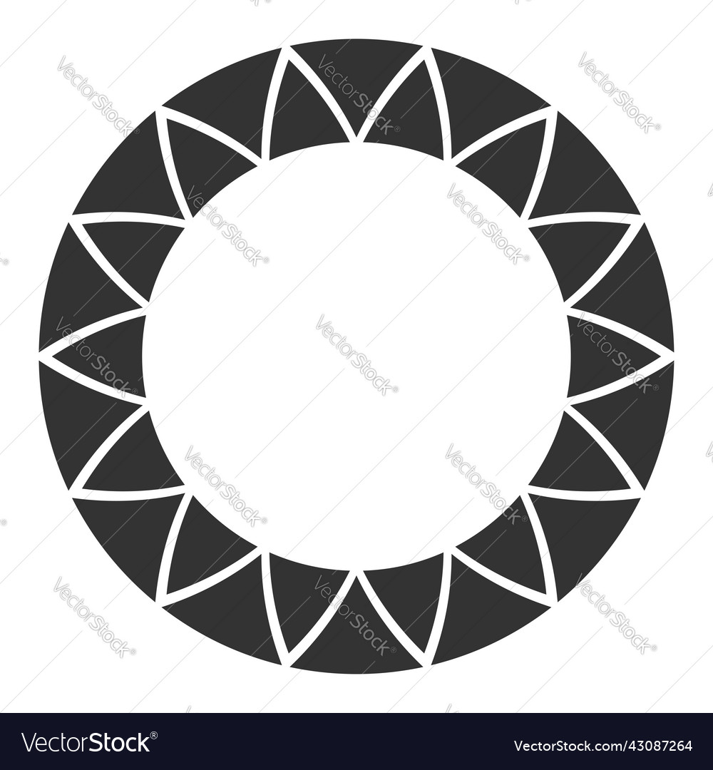 Simple motif mandala shape element circular round Vector Image Simple motif mandala shape element circular round