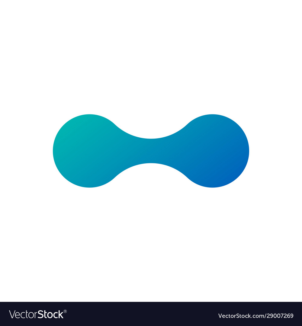 Abstract fluid molecular or chain structure logo