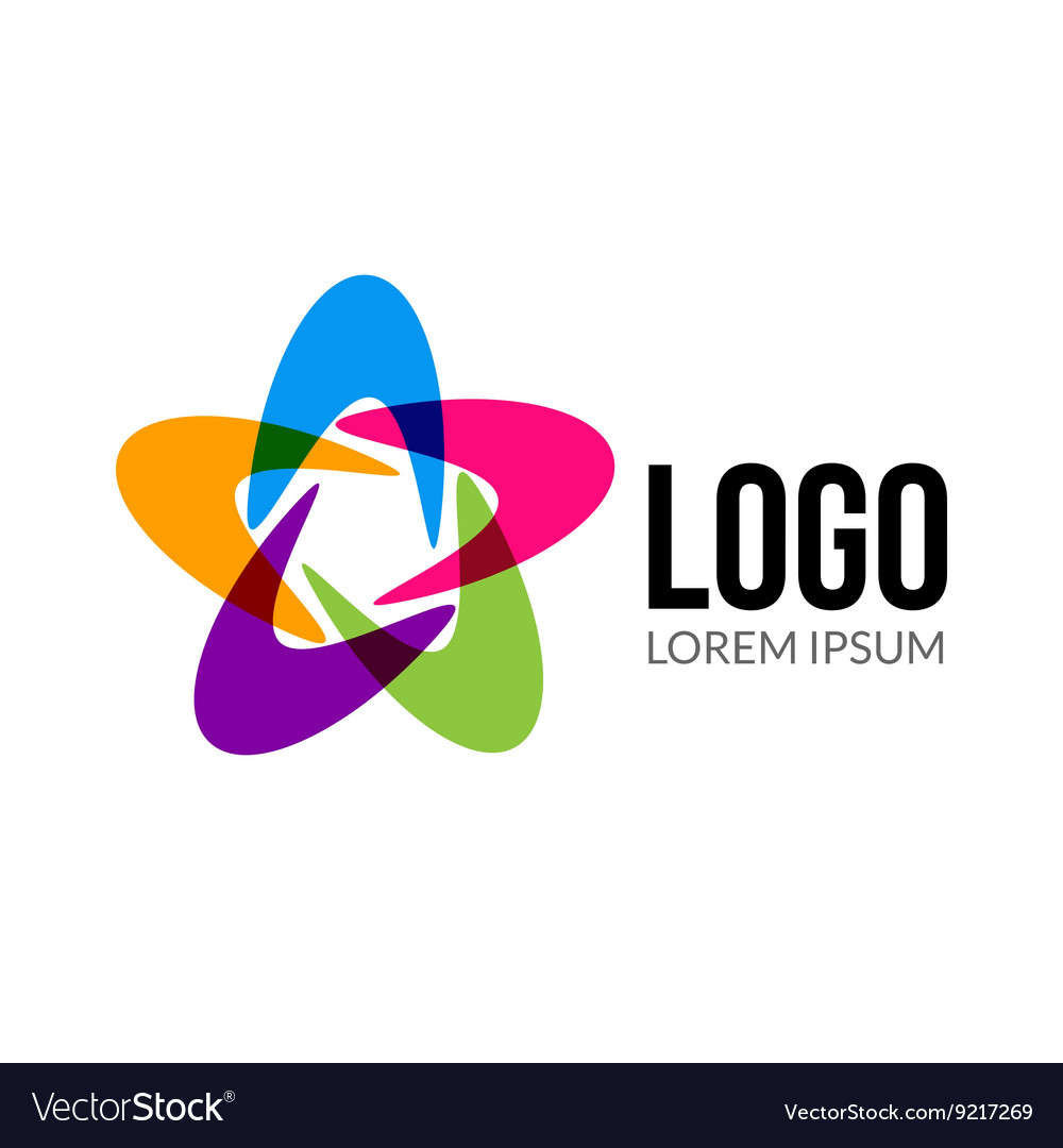 Abstract logo template layout Royalty Free Vector Image