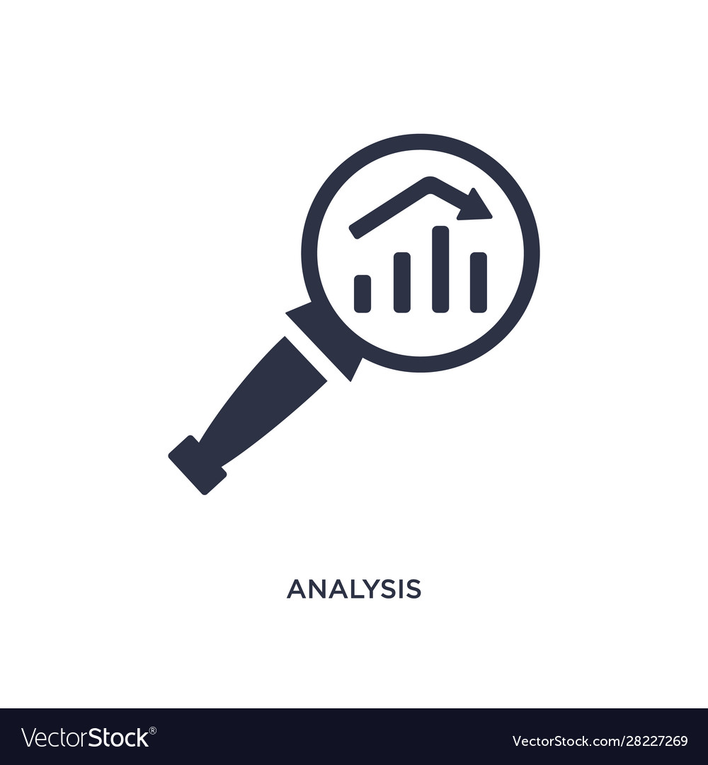 Analysis icon on white background simple element