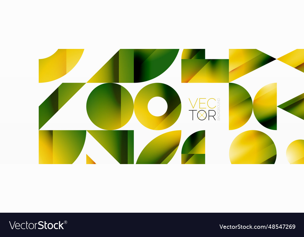 Assorted geometric shapes unite in a minimalistic Vector Image Assorted geometric shapes unite in a minimalistic