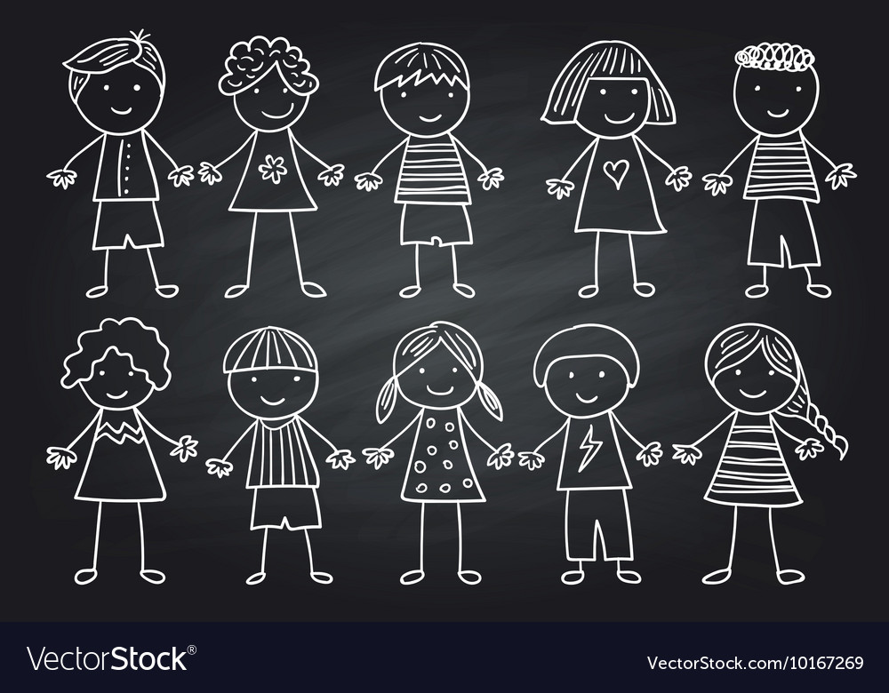 Background with the image of laughing children
