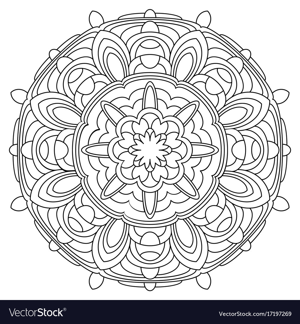 Black and white mandala