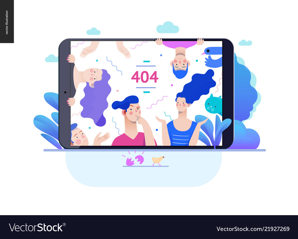 Business series - error 404 web template vector image Business series - error 404 web template