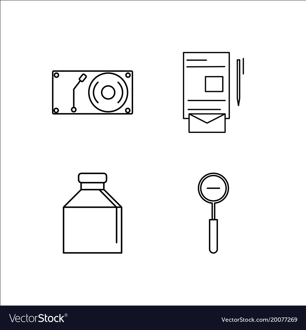 Design and studio simple linear icon setsimple