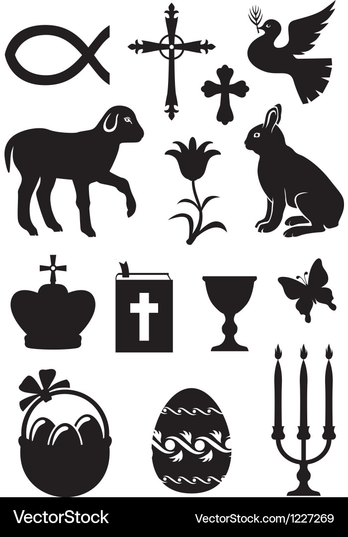 Easter set Royalty Free Vector Image - VectorStock