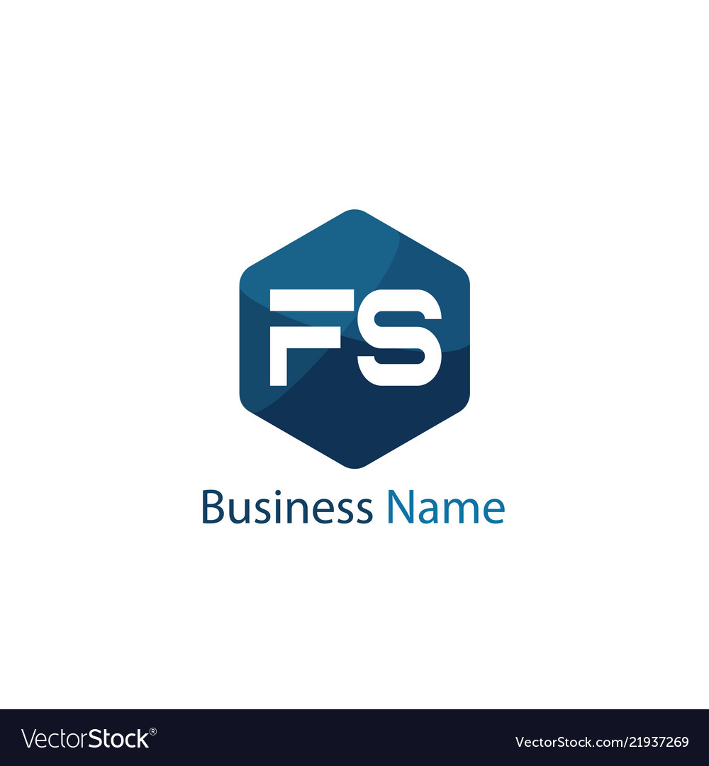 Initial letter fs logo template design