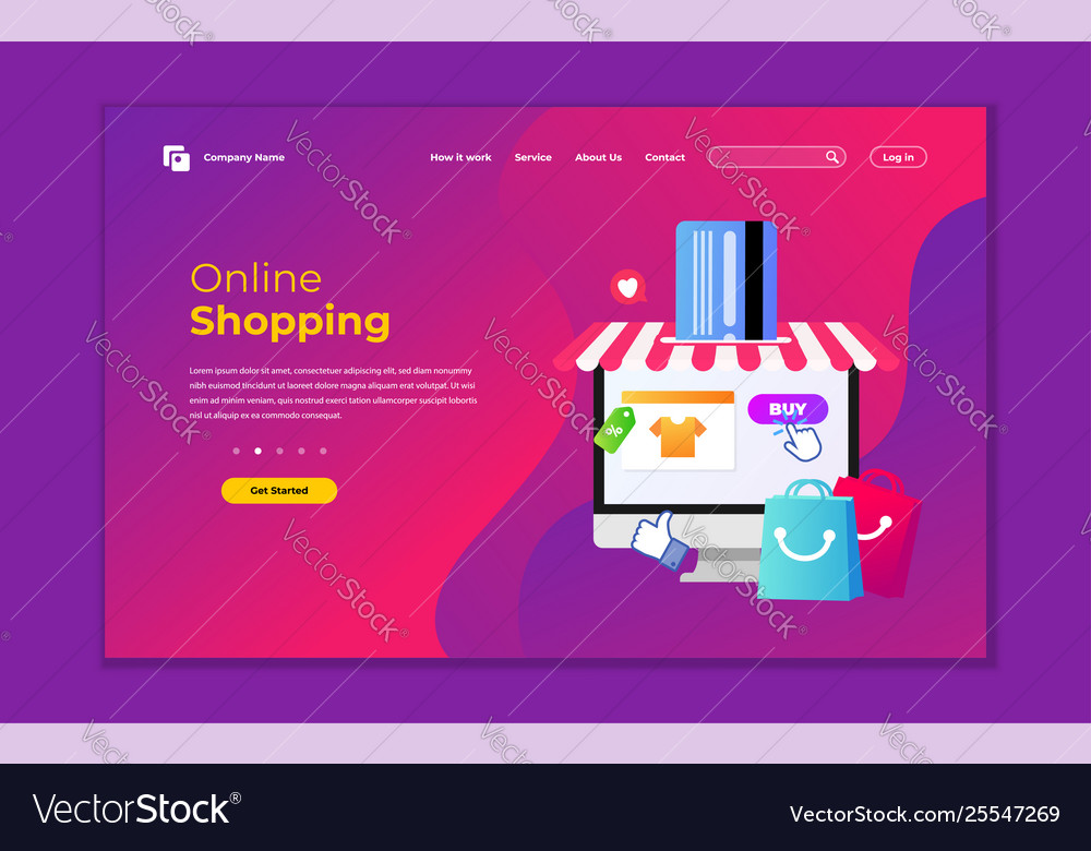 landing page template online shopping modern shopping template