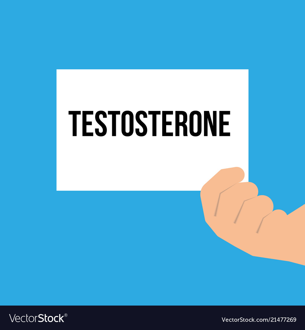 Man showing paper testosterone text
