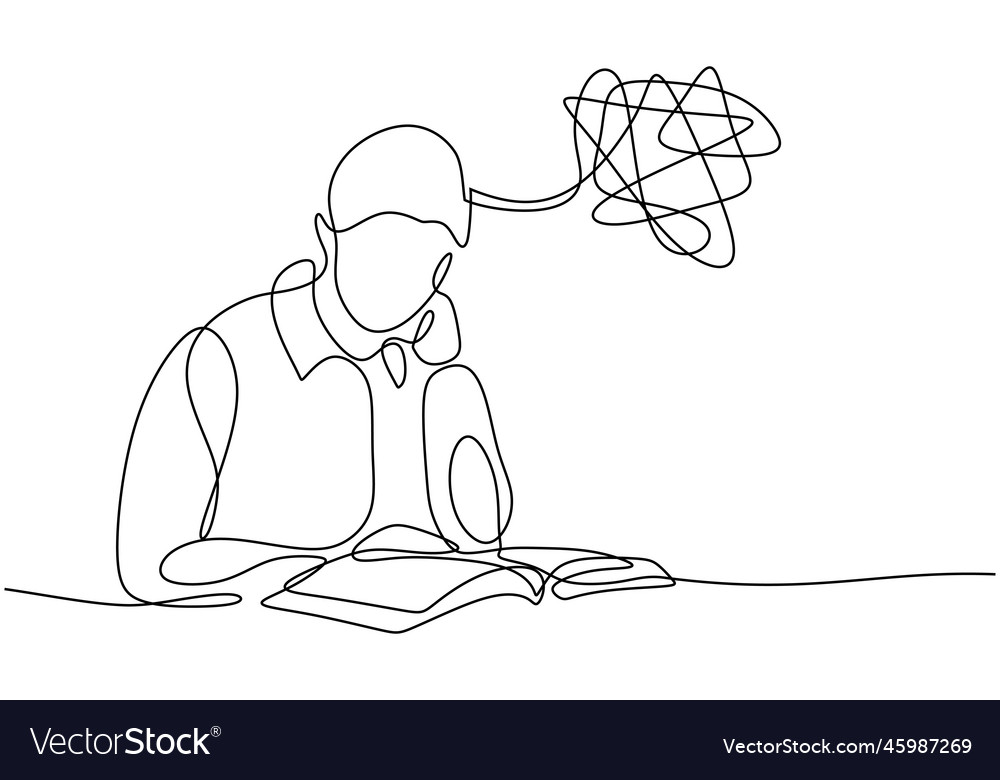 Man with mental health problem continuous one