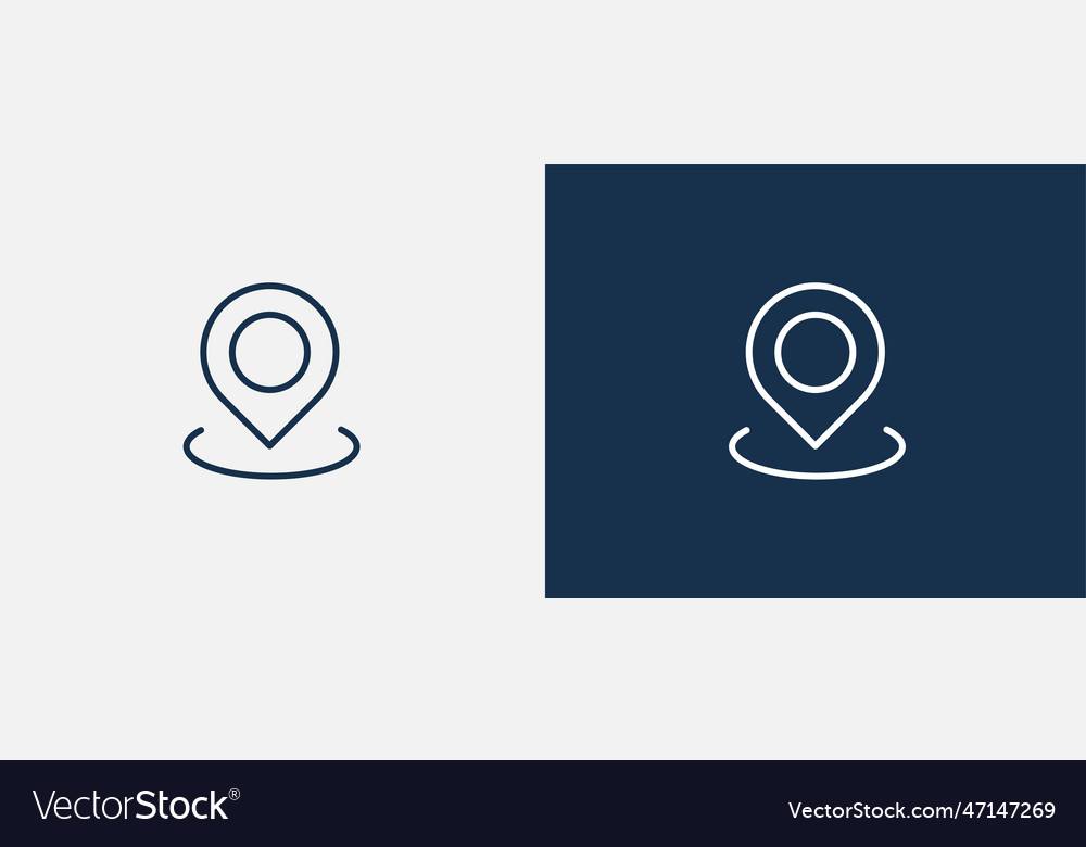 Map location icon outline from vector image Map location icon outline from