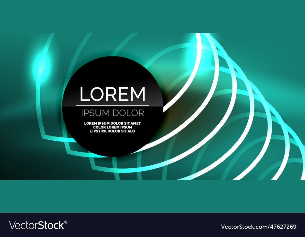 Neon lines and waves abstract background techno Vector Image Neon lines and waves abstract background techno