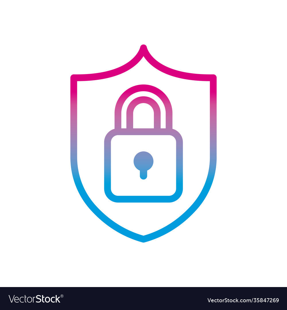 Padlock gradient style icon design