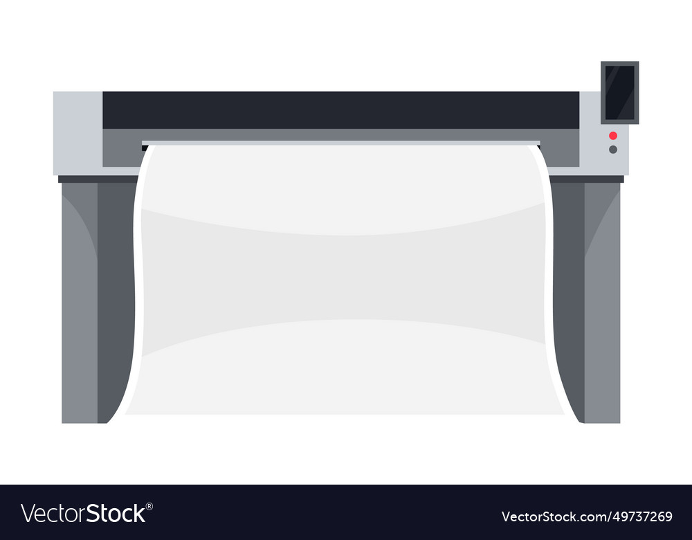Plotter used in computer aided design and graphic vector image Plotter used in computer aided design and graphic