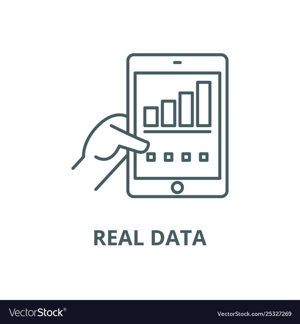 Real Data Line Icon - Data Analysis