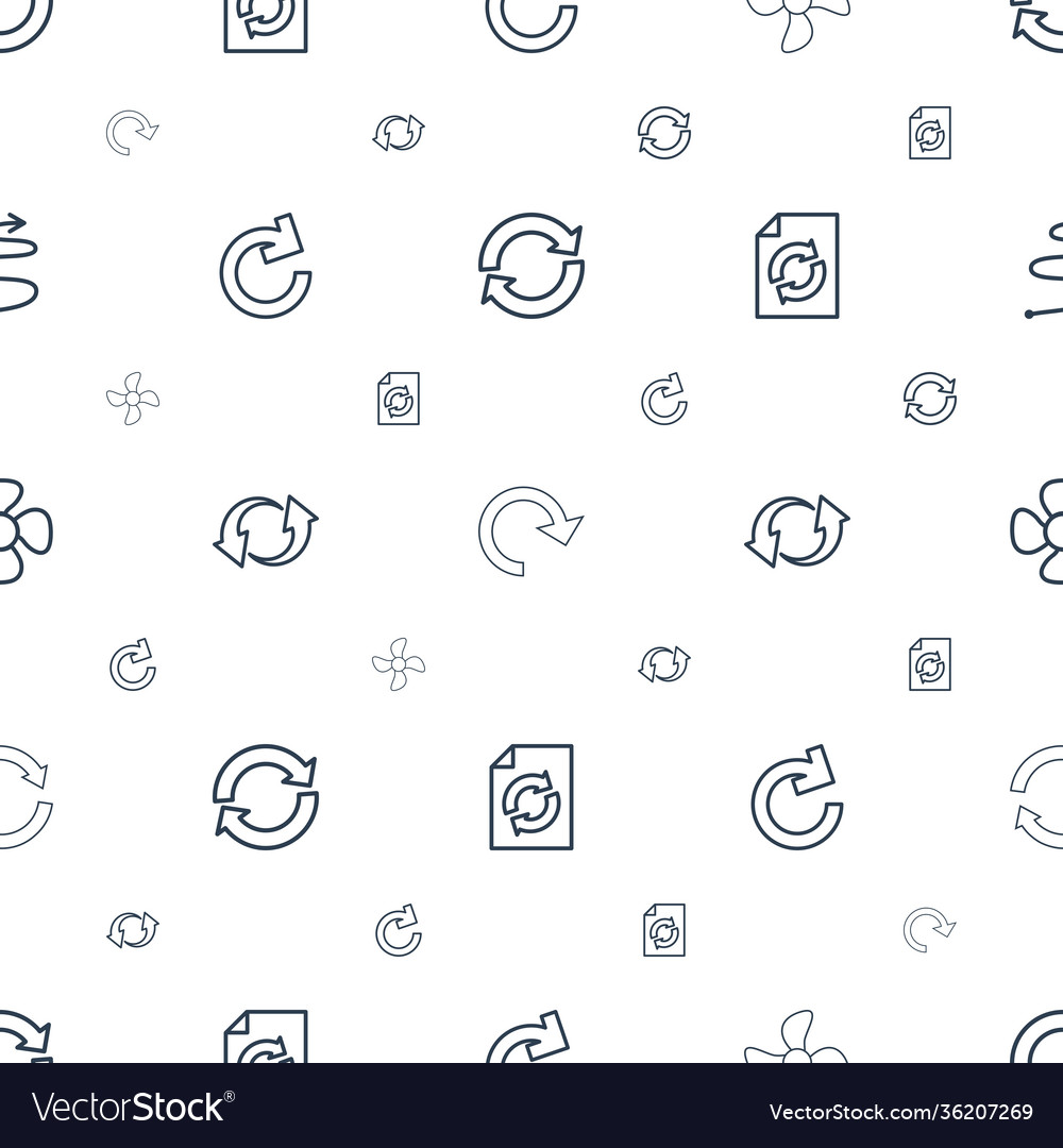 Rotation icons pattern seamless white background