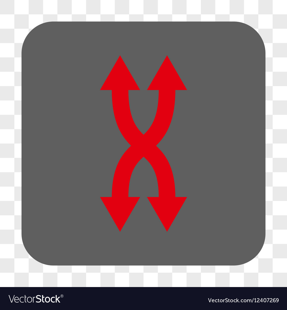 Shuffle arrows vertical rounded square button