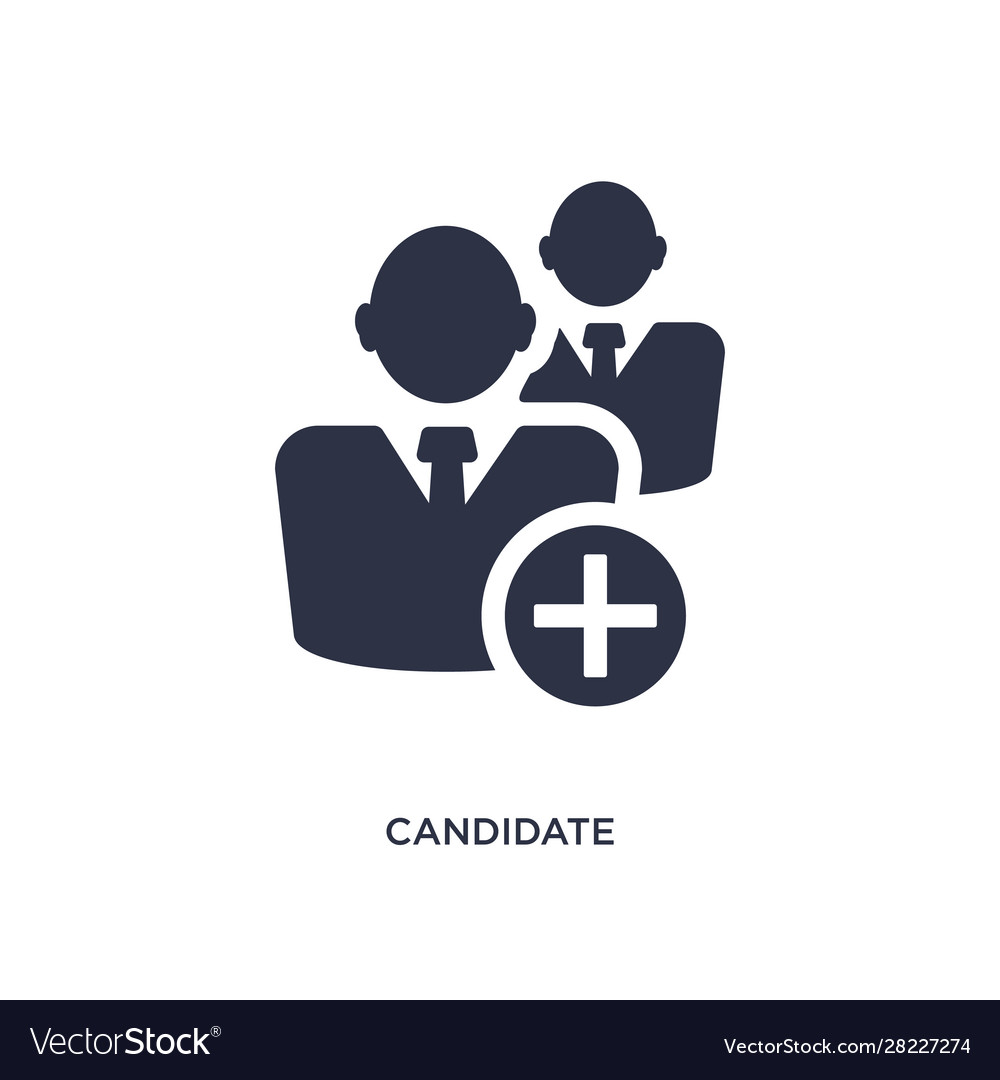 Candidate icon on white background simple element vector image Candidate icon on white background simple element