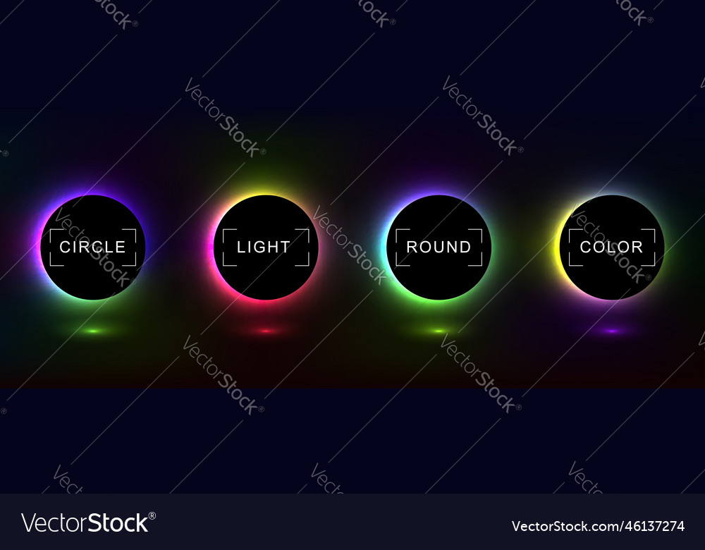 Circle banner with color gradient isolated vector image Circle banner with color gradient isolated