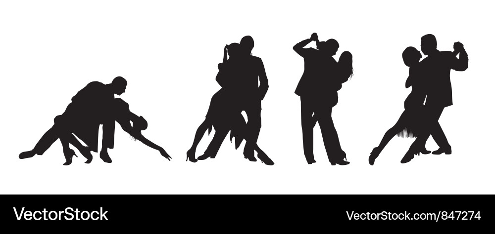 Couple dancing tango Royalty Free Vector Image